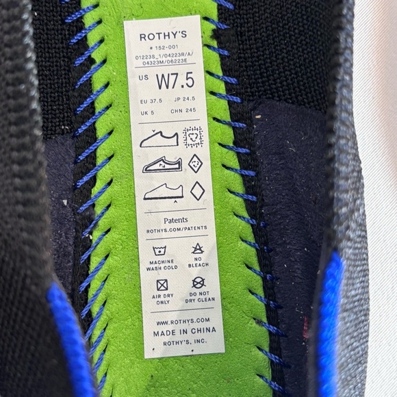 ROTHY’S SZ 7.5 Pointy Toe Removable Sole Slip On Ballet Flats - Picture 10 of 13